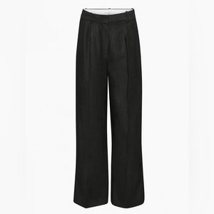 Wilfred Linen Effortless Pants, Black 6 Aritzia Classic